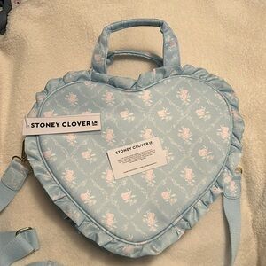 Stoney Clover High Tea printed ruffle mini heart tote